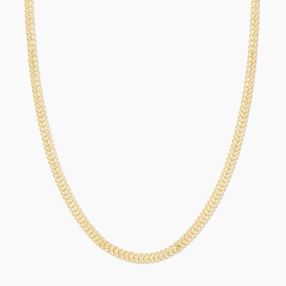 Gorjana New 18k Gold Plated Brass Woven Chain Blake Necklace 17"